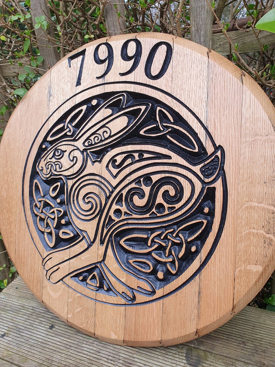 This beauty is now in its forever home in Canada. Customised with the owners house number, it's a unique way to display your address. It'll be a talking piece for many years to come. #Bmbarrels #irishart