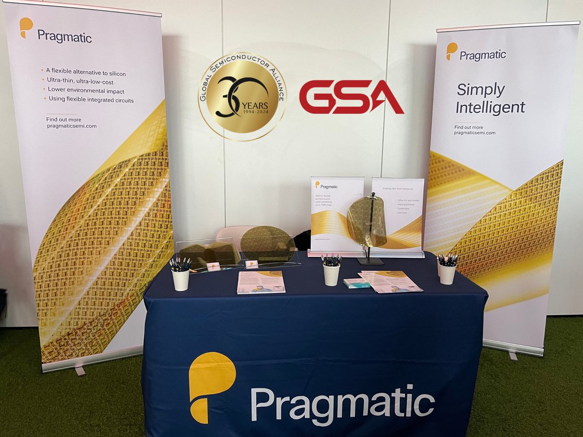 At #GSA International Semiconductor Conference in London? Come and meet our team and see our unique FlexIC technology at our booth! #30yearsofGSA #pragmatic #semiconductor #flexics