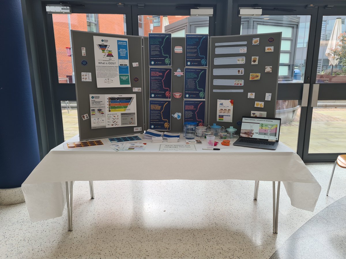 Happy Nutrition and hydration week! Our wonderful students Miah and Elly have done a fantastic job organising and running the stall! Come down and have a chat! <a href="/NHWeek/">N&H Week</a> <a href="/RCSLT/">RCSLT 💙</a> <a href="/MidYorkshireNHS/">Mid Yorkshire Teaching NHS Trust</a>.