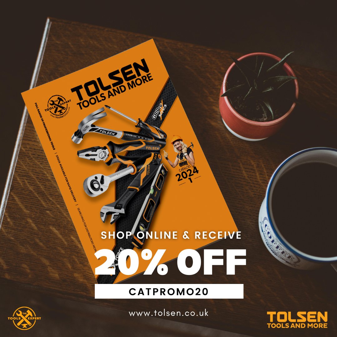 TolsenToolsUK's tweet photo. Explore our latest catalogue of premium hand tools, assorted trade and DIY essentials - available at our online tool store! 🛠️

Take advantage of our exclusive discount promo - get 20% off your order at check out using code CATPROMO20. Min spend of £25. 

https://t.co/gB96XHVE6q https://t.co/Gv7gro3rz7