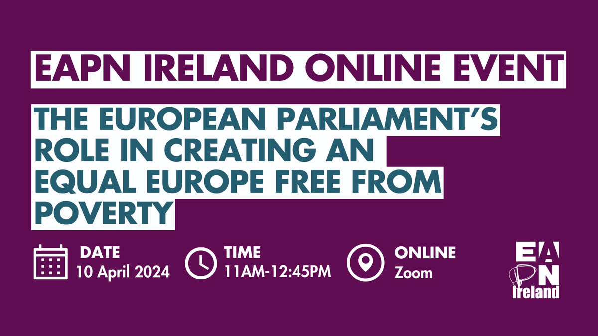📢 Join us to discuss how the European Parliament can help build a more equal Europe & #EndPoverty! 🗓️ Wed 10 April, 11am 📍 Online 👉 Register: bit.ly/EPO24 🇪🇺 #EUElections2024 must put the eradication of poverty at the top of the EU policy agenda.