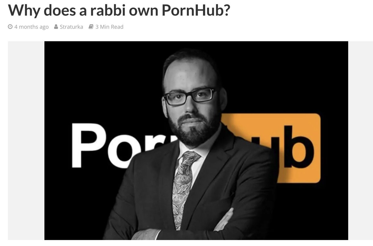 PMunozIturrieta's tweet photo. Todo el mundo critica a la iglesia católica por casos de abuso que han ocurrido y está bien que lo hagan. Lo que me sorprende es que un rabino es dueño de PornHub, la gran promotora de pornografía infantil y abuso sexual y violaciones y nadie, absolutamente nadie, dice nada... https://t.co/xEnbeRQStD