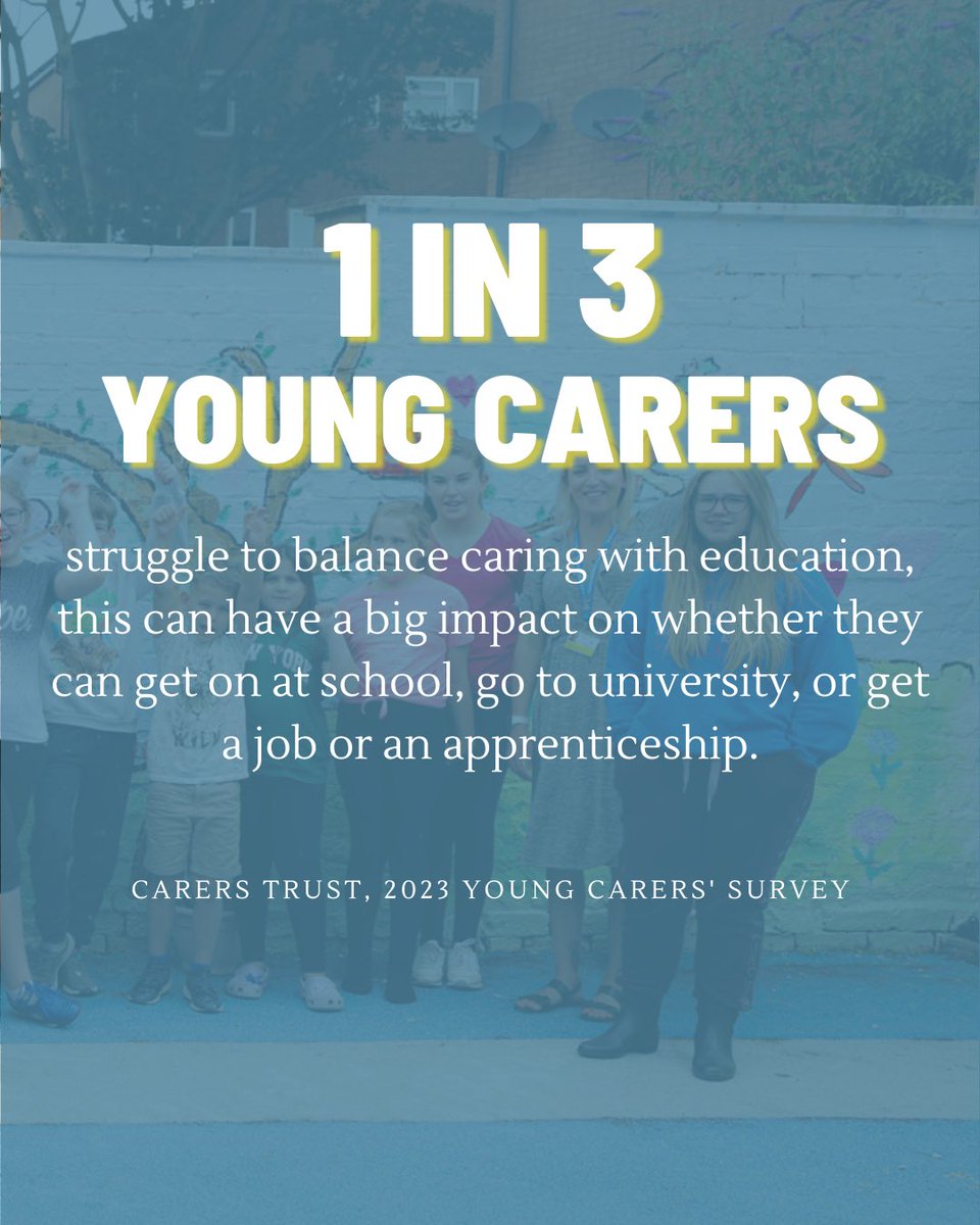 Fair Futures for Young Carers 🌟

Being a Young Carer shouldn’t be a barrier to a young person’s dreams, it should be a stepping stone to a brighter future. 

#hopesanddreams #YCAD #carerstrust #iwill