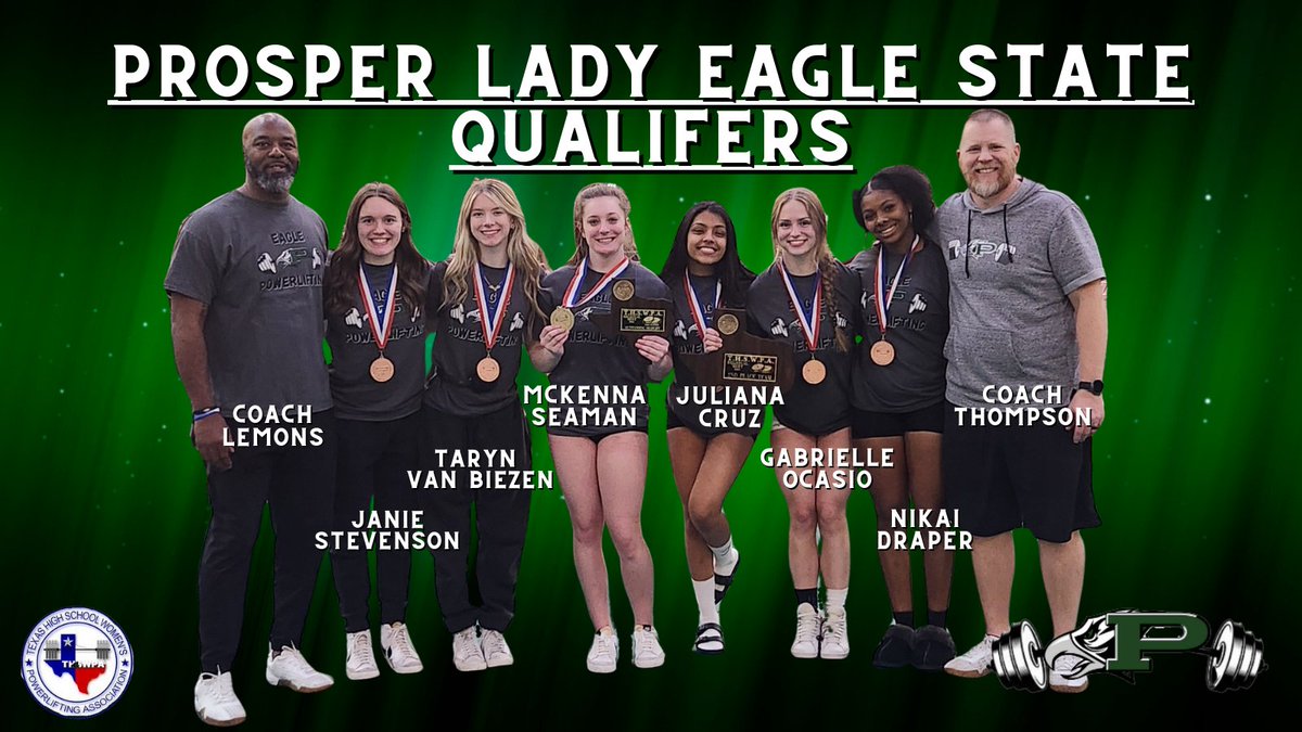 Wish these STRONG young good luck today as they compete in Frisco at the THSWPA State Championship!
#EagleStrong