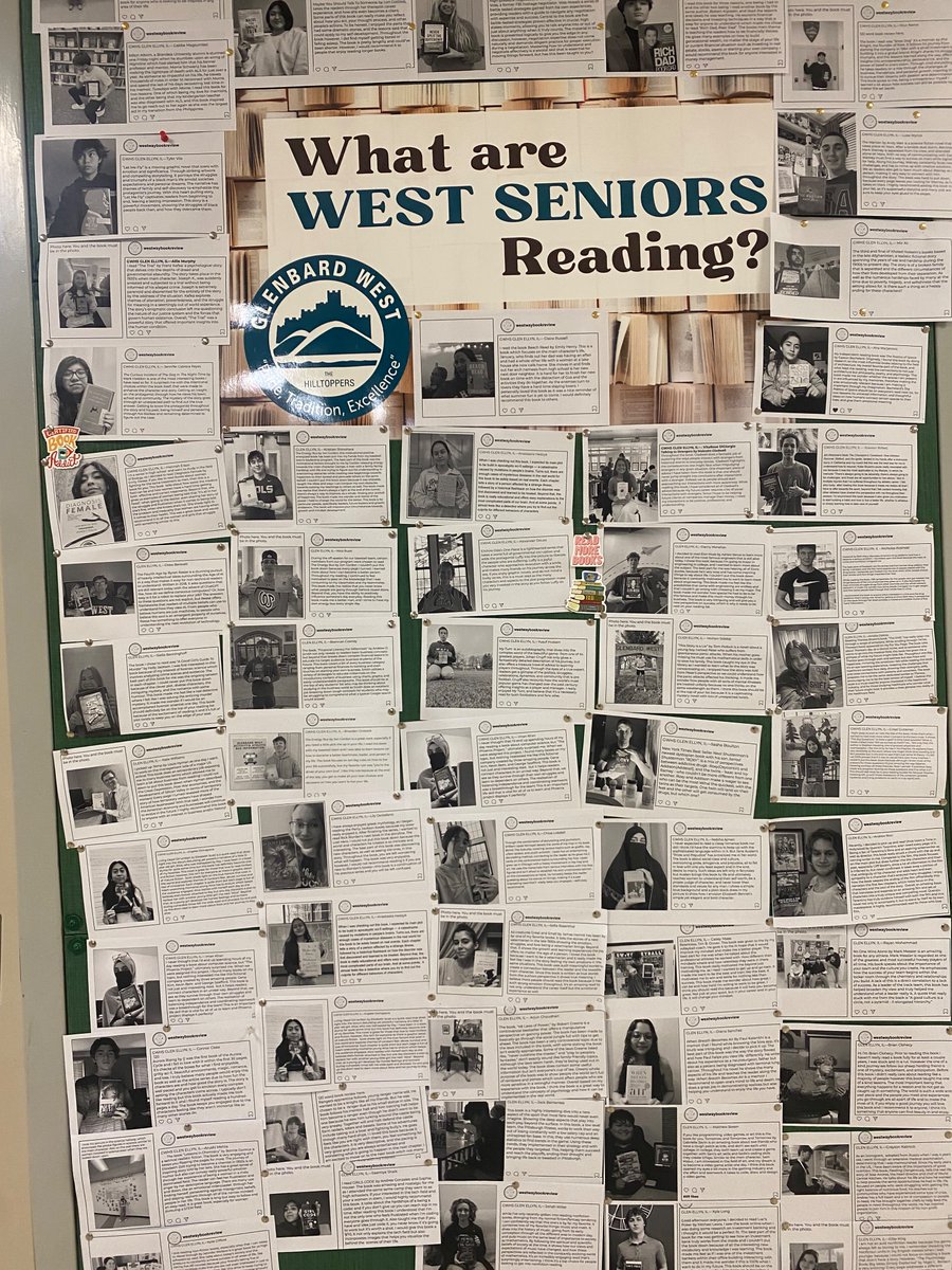Need a book for spring break? Check out what our Dual Credit seniors are reading! <a href="/GWEnglishDept/">Glenbard West English Department</a>  #makestudentwritingvisible