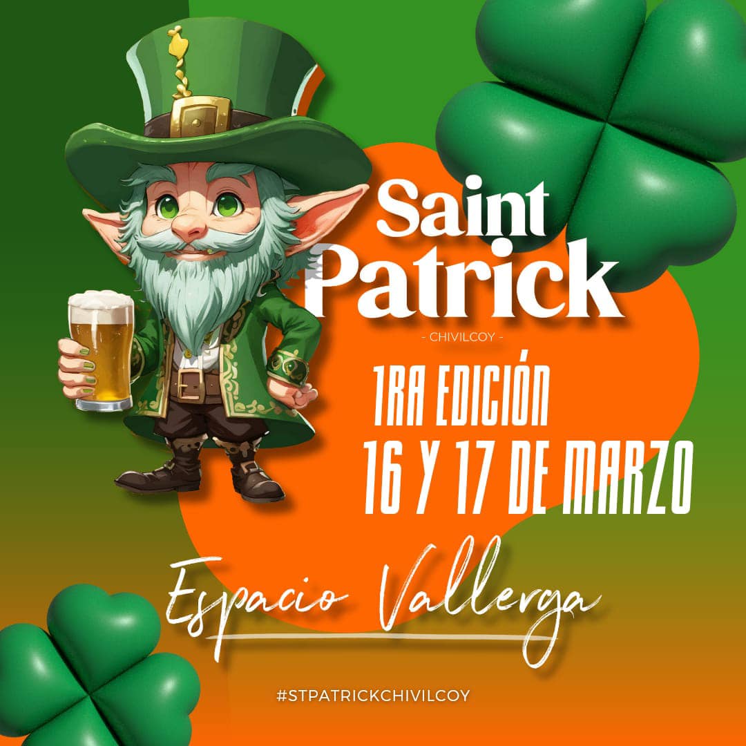 ⭕ INFORMACIÓN GENERAL

👉16 Y 17 DE MARZO: Festival de St. Patrick Chivilcoy

🖥️ shorturl.at/hJMTZ ✅