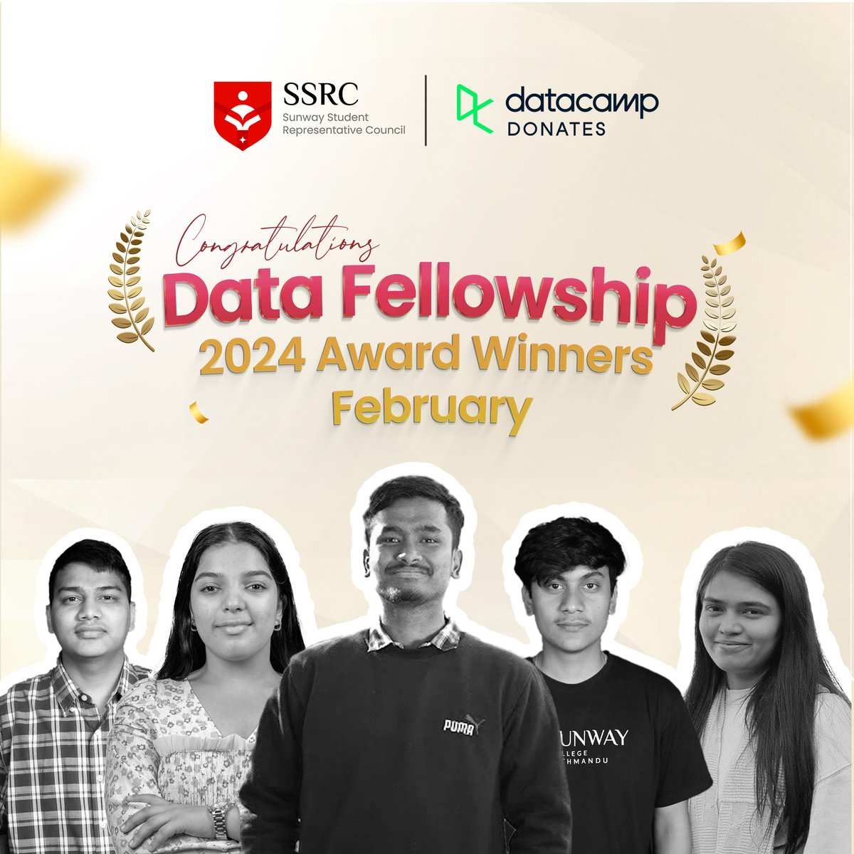 sunwaysrc's tweet photo. 🎉 Exciting News! 🎉 

We're thrilled to announce the winners of the Data Fellowship by SSRC in collaboration with DatacampDonates for the month of February! 🏆 Congratulations to all the winners! 🌟 

Let's applaud them for their remarkable effort! 👏👏 

#datacamp #SSRC https://t.co/VdeF53pw0e