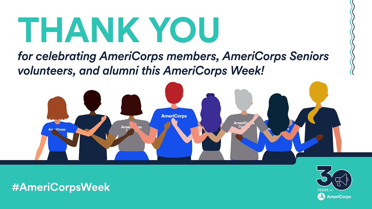 Thank you for celebrating @AmeriCorps members, @AmeriCorpsSr volunteers, and alums during #AmeriCorpsWeek! With AmeriCorps, we can address our nation's challenges and create the next generation of leaders. #AmeriThanks