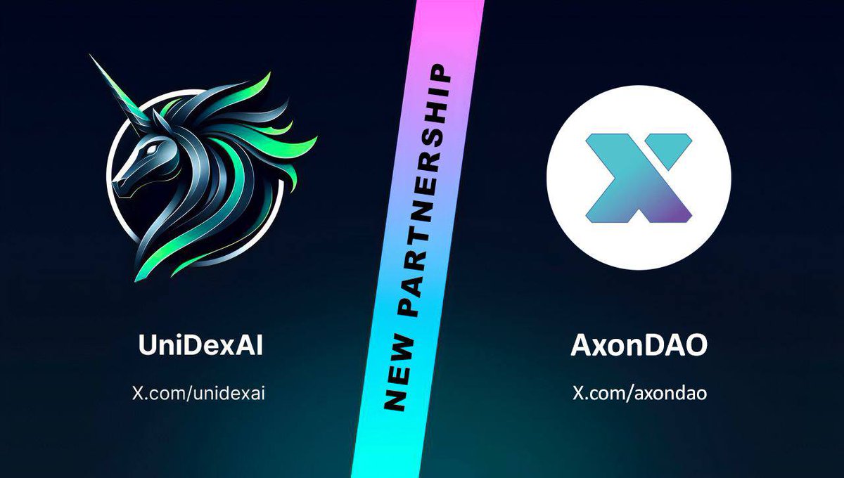 AxonDAO's tweet photo. $AXGT Comes to UniDexAI

We are pleased to announce a strategic partnership with @UnidexAI, a rising #Web3 trading platform.

This collaboration focuses on addressing a critical concern within our community: 

The impact of MEV bots on trading outcomes.

UniDexAI offers an innovative solution by integrating #AI-powered research tools to enhance the trading experience for ERC-20 tokens.

Their approach not only simplifies decision-making for traders but also introduces a robust defense against MEV bots, ensuring that $AXGT buyers receive the most optimal prices.

In the coming weeks, we will share more details about the implementation of this awesome partnership.

Additionally, we will host an AMA session with @unidexai  to answer questions about our joint efforts.

The days of playing Bot or Not  are coming to an end.