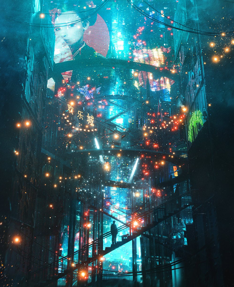 lvcidia's tweet image. GM, Lvcidians.

Today, the spotlight is on @dangiuz, an Italian artist weaving cyberpunk visions and dystopian futures.

His work melds '80s retrofuturism with modern societal speculation, exploring urban landscapes and technological impacts. Delve into his art for a glimpse into…