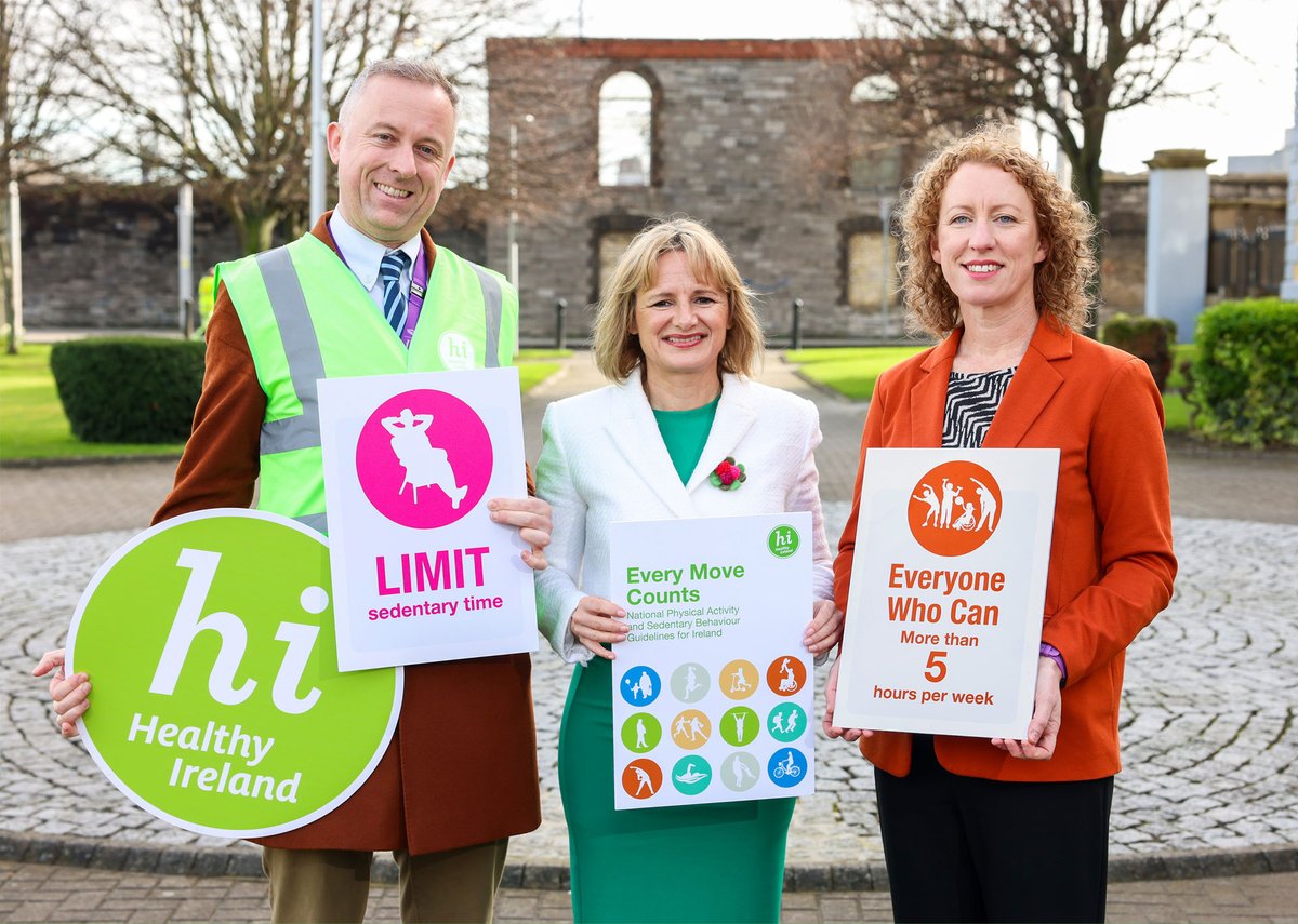 #EveryMoveCounts. Together with @HSELive we have launched new Physical Activity and Sedentary Behaviour Guidelines to encourage people of all ages to sit less and move more. See gov.ie/en/publication…