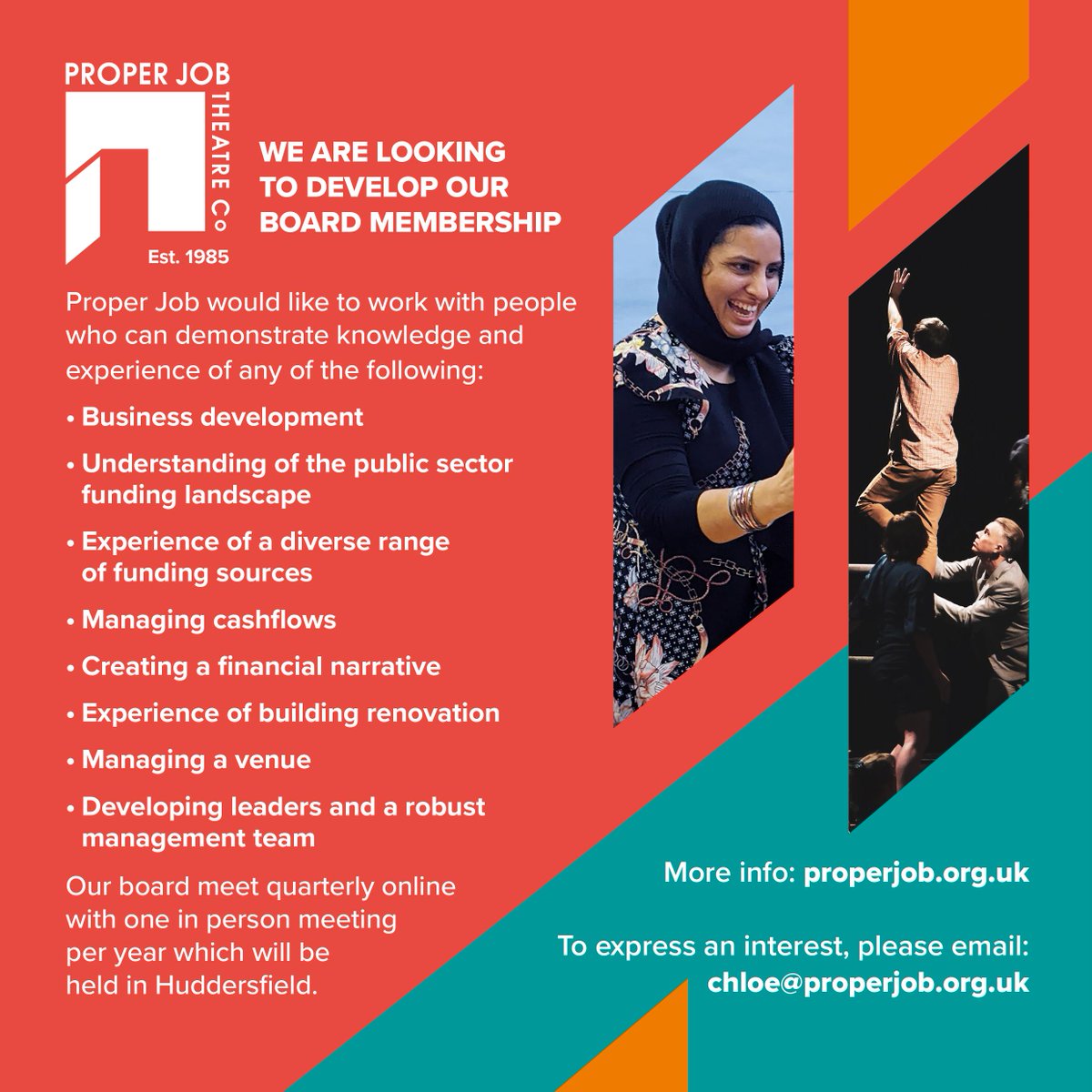 🙌Join Proper Job🙌 Are you passionate about the arts as well as supporting and nurturing individuals in the community? Then you might be interested in joining our board and helping us with this mission! 👇