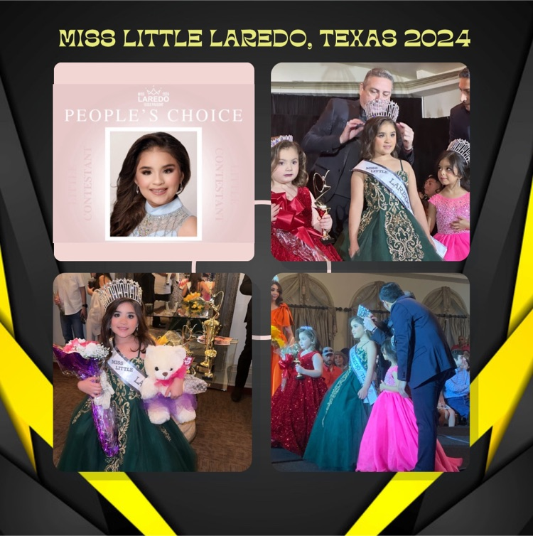 FariasESLISD's tweet photo. Second grader, Estella wins Miss Little Laredo, Texas 2024. Congratulations to our little Falcon!!πππΌ#FARIASELEMENTARY https://t.co/RxPqziOjxH