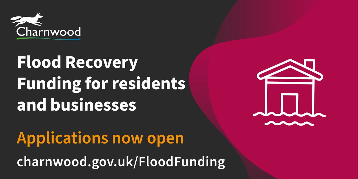 🏡Was your household or business affected by flooding due to Storm Henk? You have just over one week to apply for a flood recovery grant. Applications are open until March 21, 2024 To find out more, visit👇 charnwood.gov.uk/pages/floodfun…