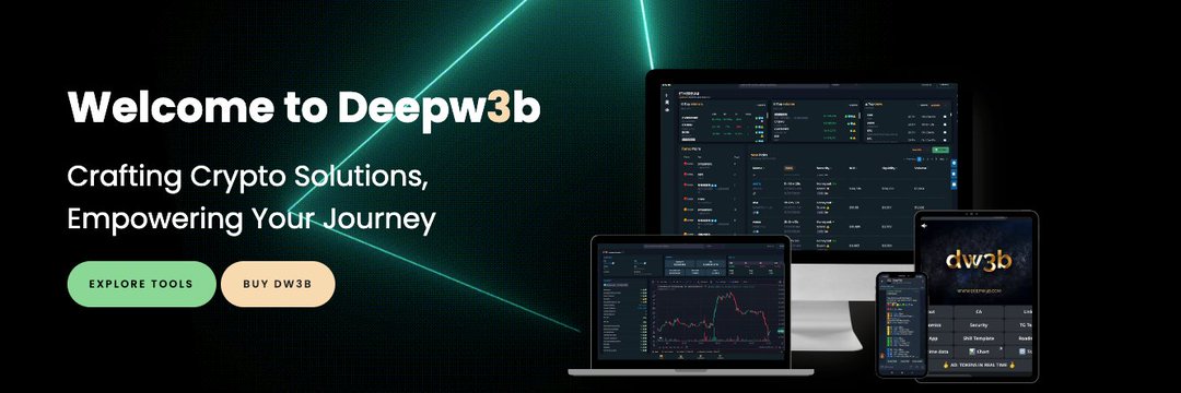 APED a bag 🎒 of #DW3B at 300k mc Dev team has been building for 8 months with an expanding team 😎 Think @DEXToolsApp combined with #AI on steroids Audited by @SpyWolfNetwork @deepw3b_ are continuously developing new features for our platform, including bots and AI