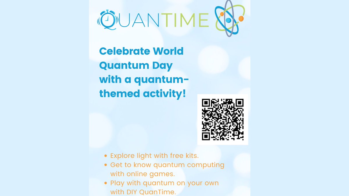 Interested in adding quantum science to your classroom but unsure where to begin? Learn more with QuanTime, registration for free activity kits and access to engaging online games is now open. Learn more and register at q12education.org/quantime.