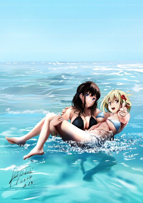 こんばんは～今夜は少し暖かい・・気のせい?#リコリコ #リコリス・リコイル #絵柄が好みっていう人にフォローされたい 