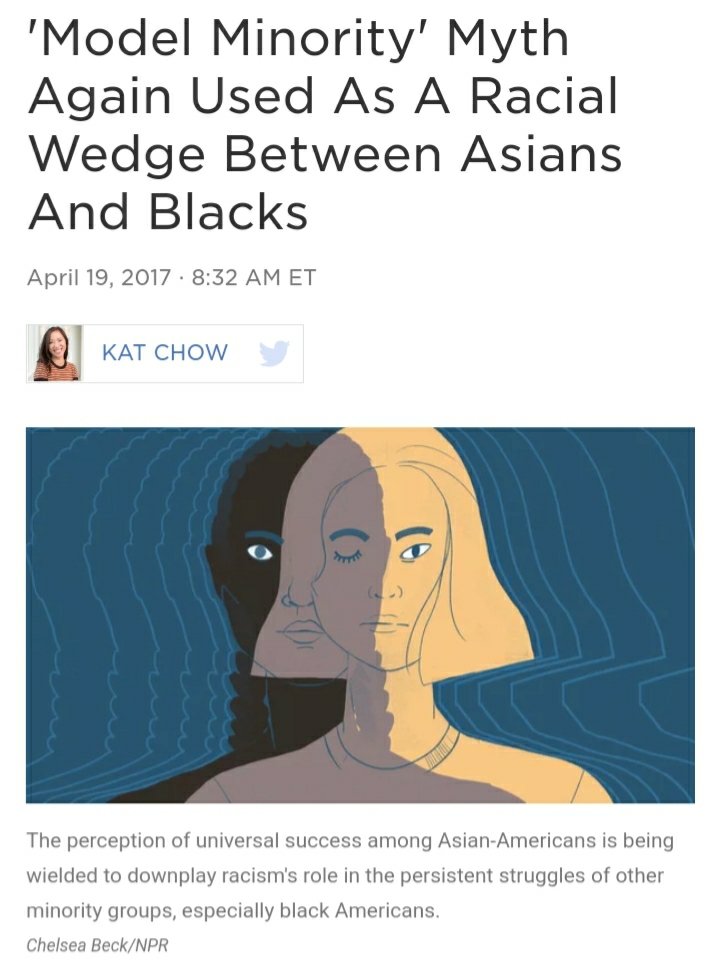 Imranicus's tweet image. This sounds like an example of the #ModelMinorityMyth.

Popular discourse amoung the right-wing in America (including Musk) is to divide minority groups and is a way of deflecting or denying racism by praising a model community: