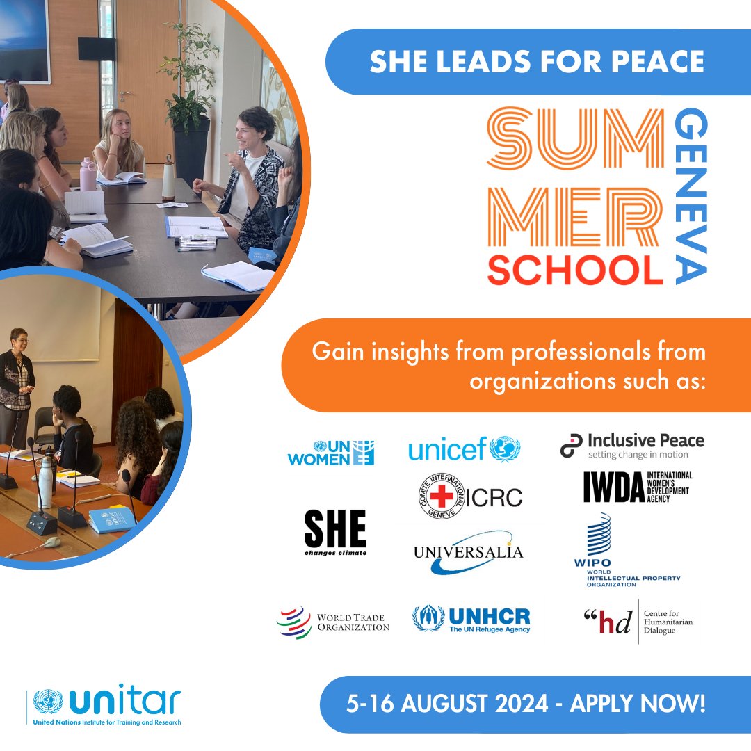 Explore peace and security at the She Leads for Peace Summer School. Seize the opportunity to learn, connect, and explore the sustainable peace ecosystem.

Apply now: i.mtr.cool/mtwjiprnsx

#SheLeadsForPeace #CareerInsights