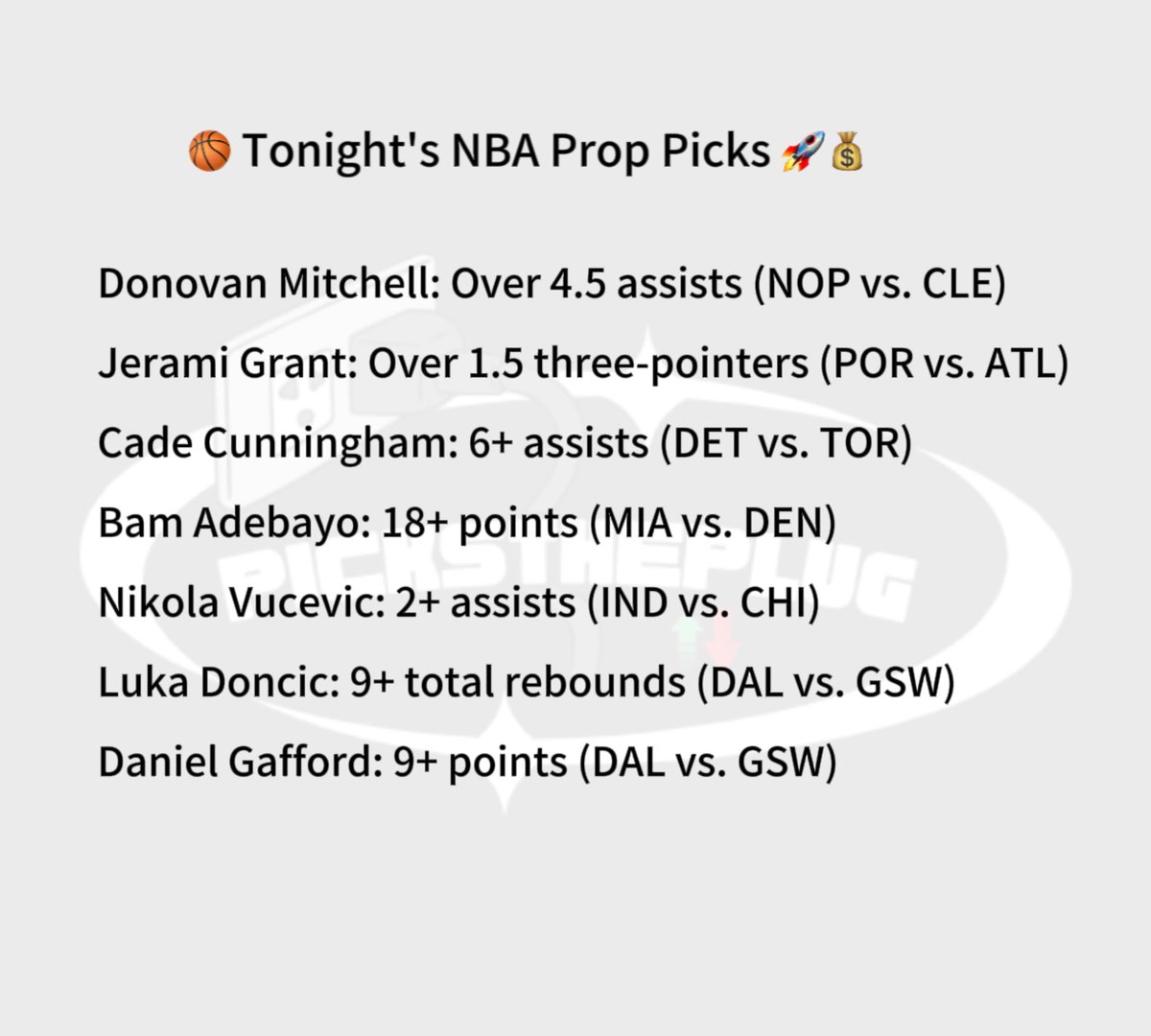 PicksThePlug's tweet image. 🚀 If our selections sweep tonight, 2 lucky followers who like this tweet will each win $10 on Venmo! 🌟💵 Enjoy the games and let's aim for that winning sweep! #NBA #DFS #BettingTips