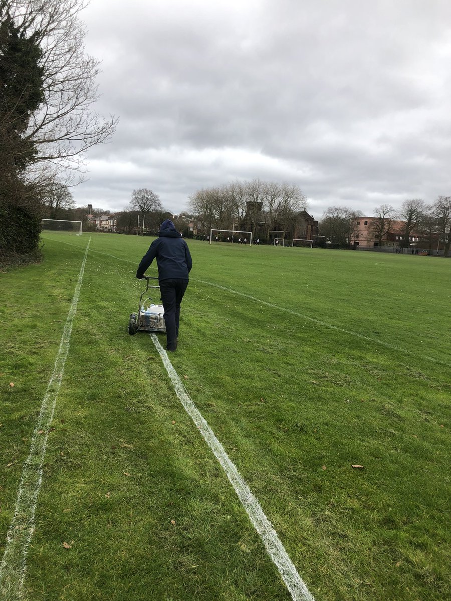 GrasshoppersSGM's tweet photo. Starting to mark the running track on at one of school sites for the summer term 🏃‍♂️☀️🤔 https://t.co/2m6UXQvJKA