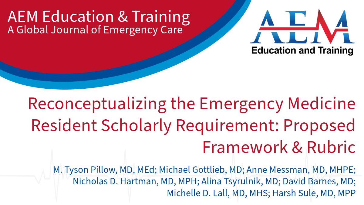 This new tool for #EmergencyMedicine programs from the SAEM Education Committee helps qualify and quantify resident scholarship in a reconceptualized framework. Read now: ow.ly/6oos50QG8QP