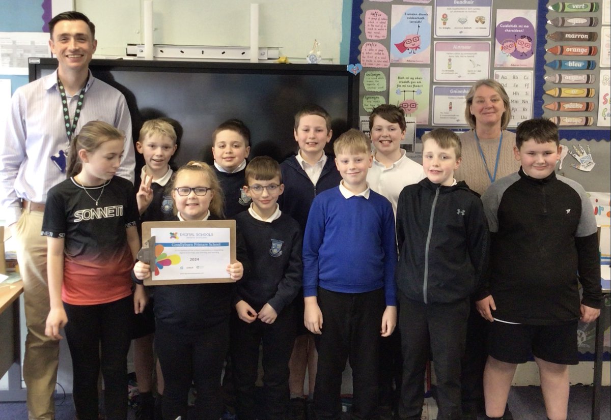 GoodlyburnPS's tweet photo. We are delighted to announce that we have achieved the Digital Schools Award! Our Digital Leaders are a credit to our school. Their knowledge and skill set are helping to promote, develop and support digital learning across the school @Schools_Digital @DigiLearnScot @PKCDigSkills https://t.co/rILoDYXMzn