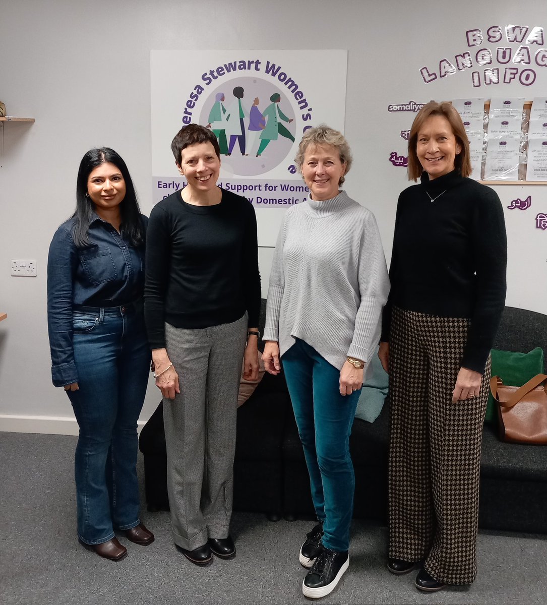 Lovely to welcome Ann and Louise from Edgbaston Golf Club to the Theresa Stewart Women’s Centre this morning. We are incredibly grateful for their interest in our work and for choosing to support women and children experiencing domestic abuse.