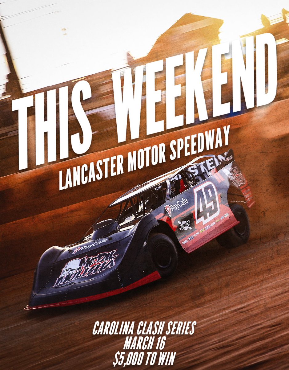 It’s race week! We’ll be at the big half mile in Lancaster SC this weekend.