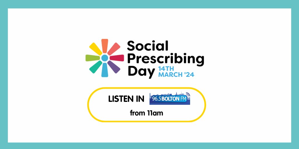 boltongpfed's tweet image. As part of #SocialPrescribingDay tomorrow, Faye and Jenna, two of our Social Prescribing Link Workers from Central Primary Care Network will be on @BoltonFM to talk about their role.

Tune in from 11am to hear all about the different types of support they can provide to people.