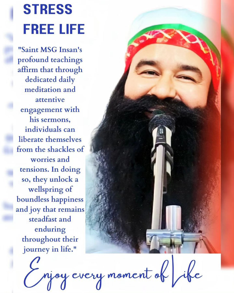 Ups & downs are the part of life, but how can a person be positive & peaceful in all situations of life ? 

Saint MSG Insan says that anyone who wants happiness & peace of mind should spend time in meditation 🧘‍♀️ & serving humanity.
#SecretOfHappiness #StressFreeLiving.
