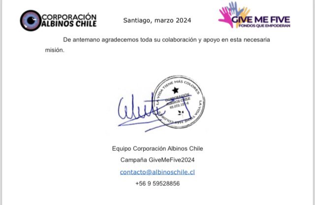 Albinos_Chile's tweet photo. Albinos Chile Invita a todos los medios de comunicación a unirse a la visibilización del albinismo y primera campaña de recaudación de fondos. Adjúntalos carta formal de solicitud https://t.co/lntEky4U0c