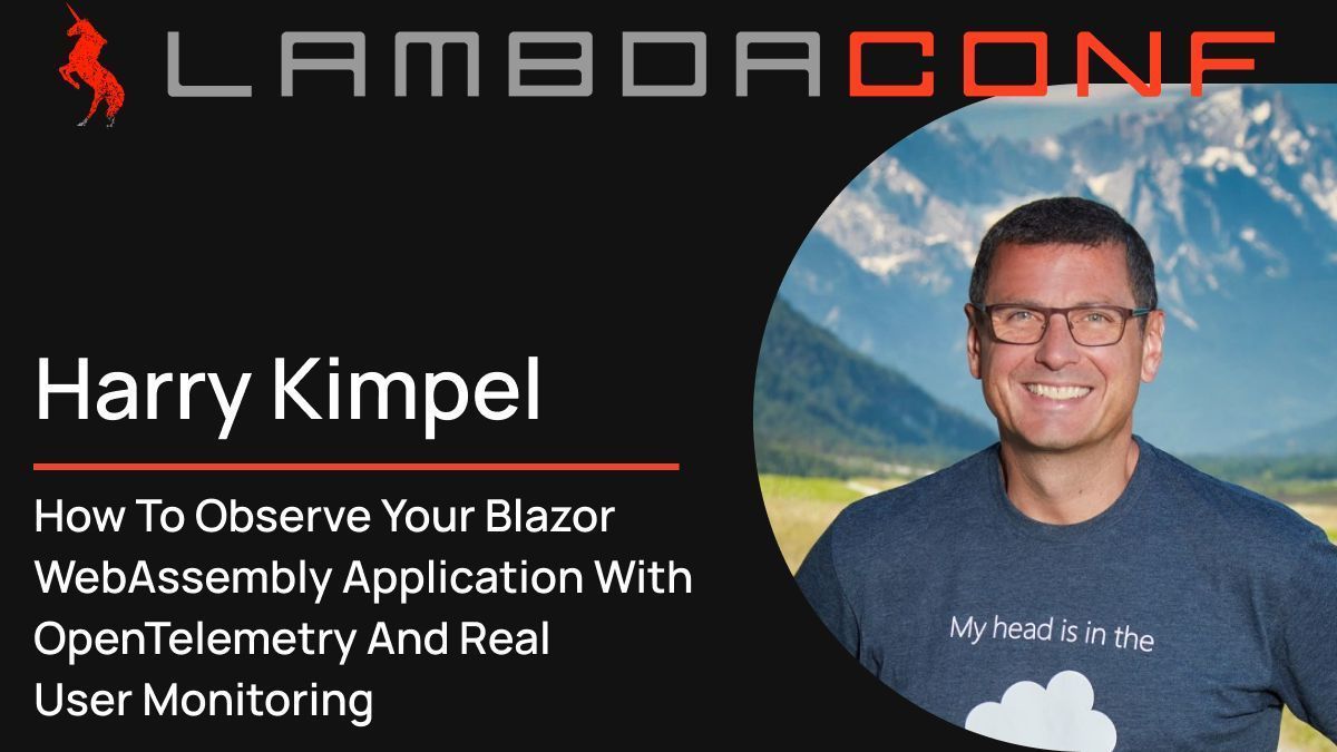 lambda_conf's tweet image. 🕵️‍♂️ &apos;How to observe your Blazor WebAssembly application with OpenTelemetry and Real User Monitoring?&apos; by @harrykimpel at LambdaConf. 

Unlock the secrets to monitoring your Blazor WebAssembly backend effectively. 

Get your tickets! buff.ly/3wbaG7U 

#BlazorWebAssembly