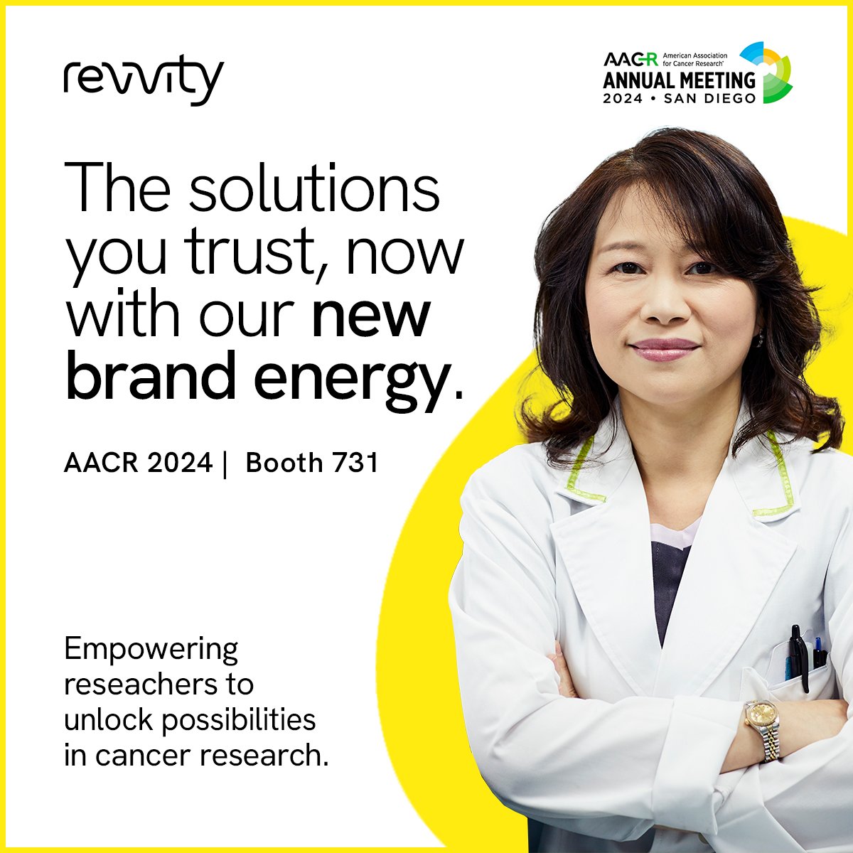 Solutions you trust — with new brand energy. We're excited to see you for our AACR debut as Revvity! Get a sneak peek. ms.spr.ly/6011c94hX #AACR24 #Revvity #RevvupResearch