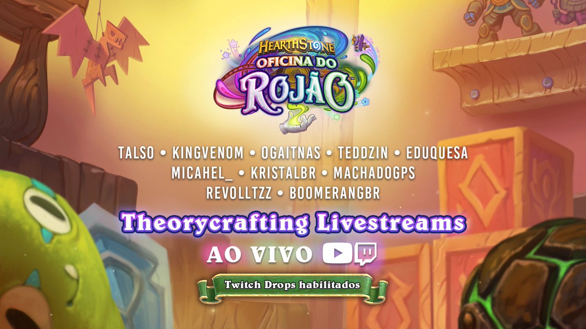 As transmissões de Theorycrafting da Oficina do Rojão estão começando! 🥳

Com Twitch Drops ativado! 🎁

Confira nos canais ⬇️ ⬇️