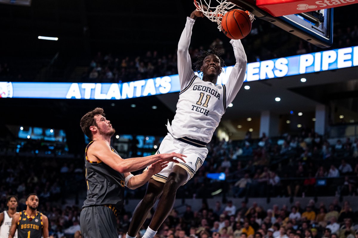 𝕄𝕚𝕝𝕖𝕤𝕥𝕠𝕟𝕖 𝕄𝕠𝕟𝕕𝕒𝕪𝕤 💫 During the 2023-24 season, @GTMBB freshman forward Baye Ndongo was named the ACC Rookie of the Week three times. @dgellerandson x #StingEm 🐝