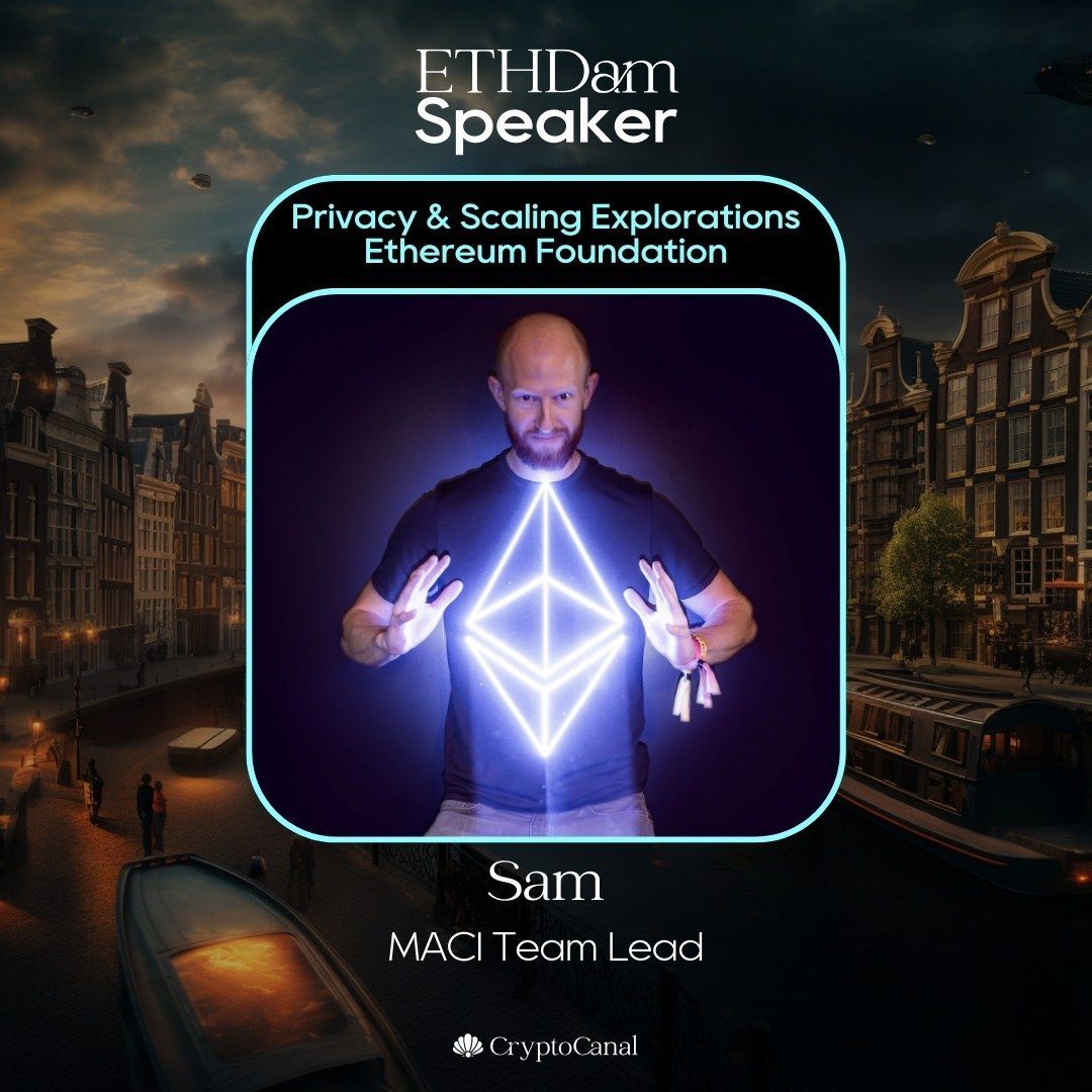 🎤#ETHDam Speaker Announcement: Introducing @samonchain, @zkMACI Team Lead from @PrivacyScaling @ethereum. Welcome aboard!  

Join us and get ticket:👉 ethdam.com/tickets