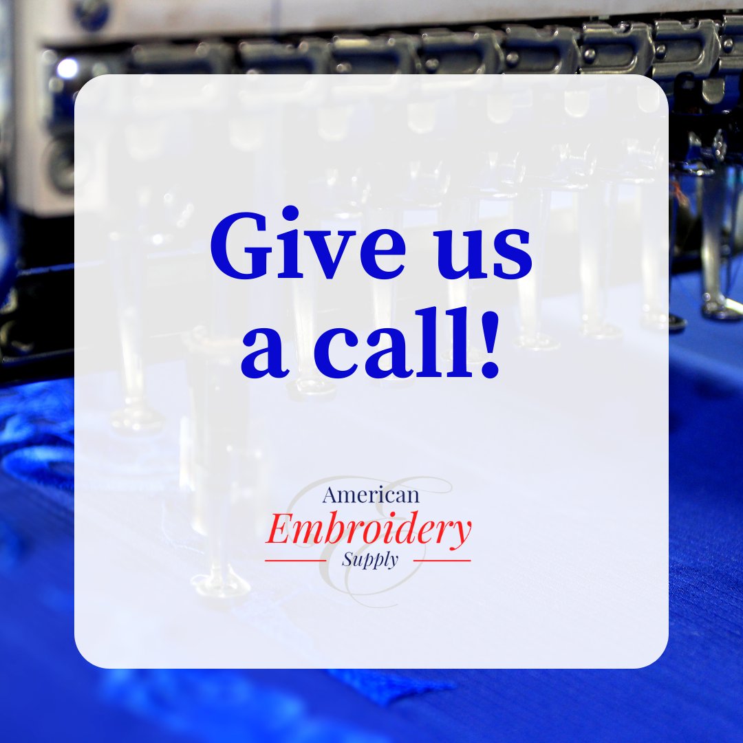 Our customer care team is standing by, ready to answer your questions! Start shopping now at americanemb.com 

#americanembroiderysupply #embroiderysupply #monograms #machineembroidery