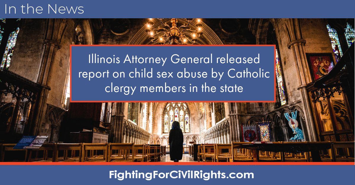 #Illinois Attorney General’s 2023 report reveals hundreds of #childsexabusers from six of the state’s Catholic diocese. To read more on this topic, click here:  bit.ly/49vOOCJ