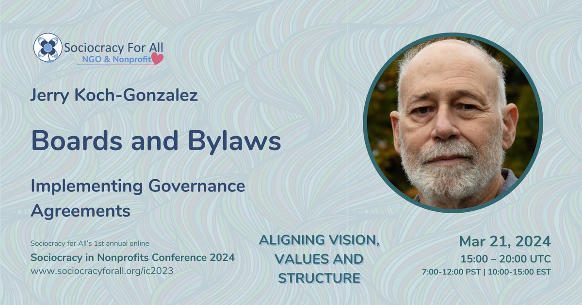Dive into the boardroom dynamics with Jerry Koch-Gonzalez in his talk, 'Governance Agreements.' Gain insights that will empower you to navigate the complexities of governance and lead with confidence. ✨ ow.ly/cYgx50QIzhc #BoardGovernance #SociocracyInsights