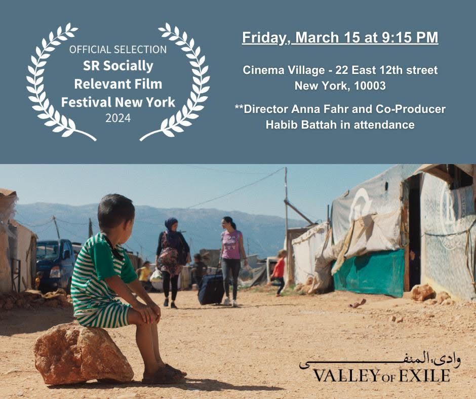 🎥  .<a href="/habib_b/">Habib Battah</a>, <a href="/GloJo_NYU/">Global and Joint Program Studies</a> alum (2011), has co-produced the award-winning film "Valley of Exile", written/directed by his wife, Iranian-Canadian-American filmmaker <a href="/annafahr/">Anna Fahr</a>.

📆  Friday, 3.15.24 at 9:15 PM at Cinema Village, 22 East 12th St
🖇️ buff.ly/4cnXfCa
🎤 <a href="/habib_b/">Habib Battah</a>