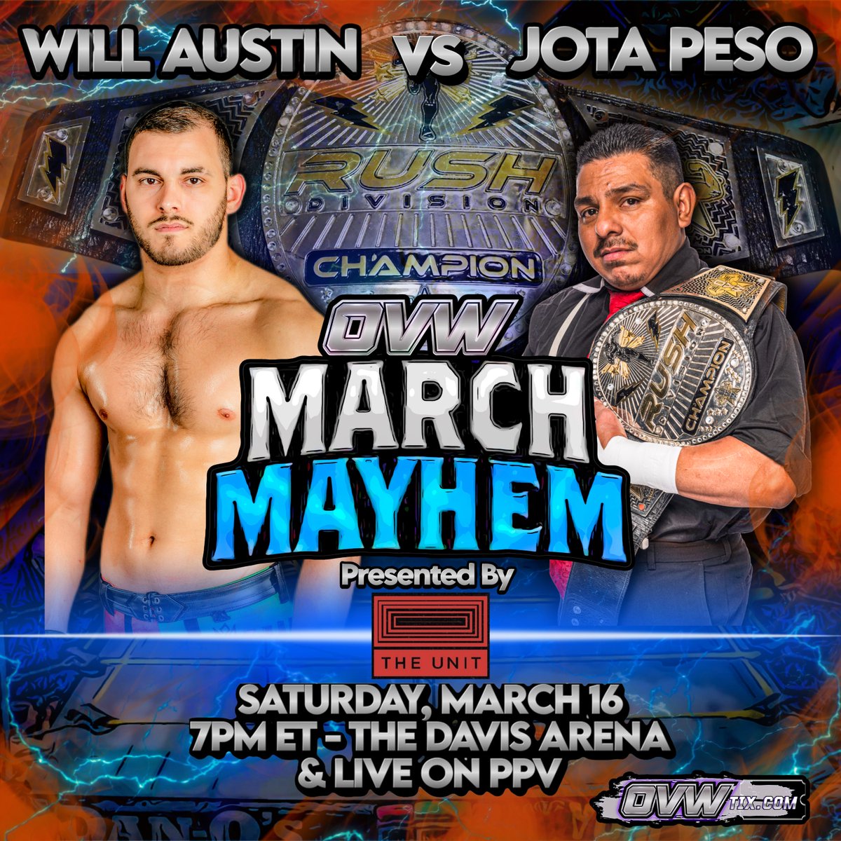 Only three days until March Mayhem!

Reserve your spot or buy your PPV stream at OVWTix.com

#OVW #OVWWrestling #WrestlersNetflix