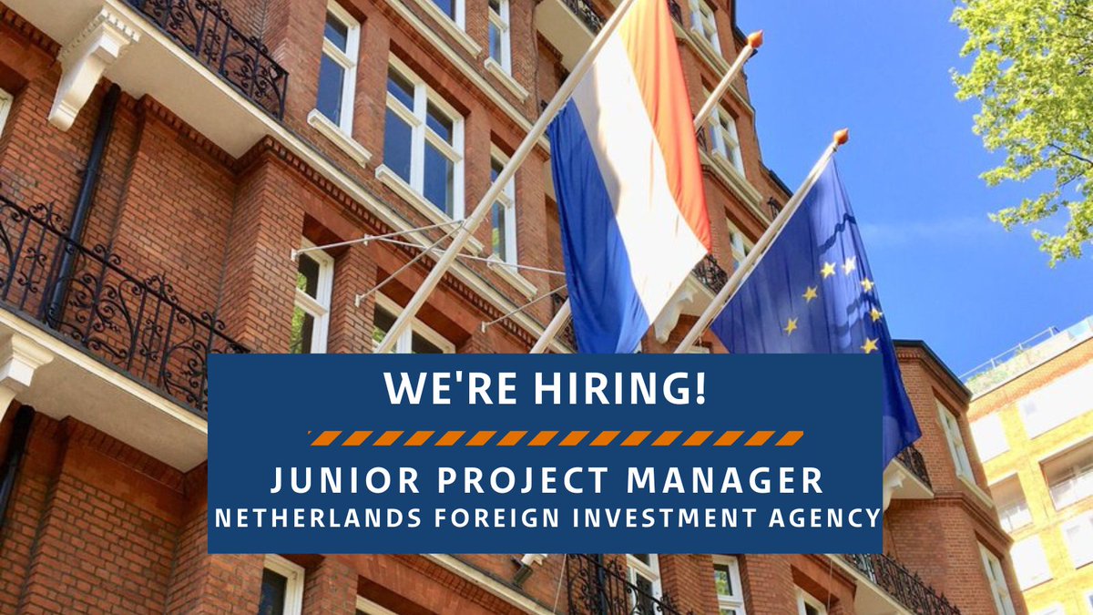 Netherlands Embassy 🇬🇧 (@nlinuk) on Twitter photo The Netherlands Foreign Investment Agency is looking for a Junior Project Manager to join their team at the Dutch Embassy in London:
📌 Apply by COB 28 March 2024
📌 Please send a motivation letter and CV to info@nfia.co.uk.
📌 Full application details: netherlandsandyou.nl/web/united-kin… The Netherlands Foreign Investment Agency is looking for a Junior Project Manager to join their team at the Dutch Embassy in London:
📌 Apply by COB 28 March 2024
📌 Please send a motivation letter and CV to info@nfia.co.uk.
📌 Full application details: netherlandsandyou.nl/web/united-kin…