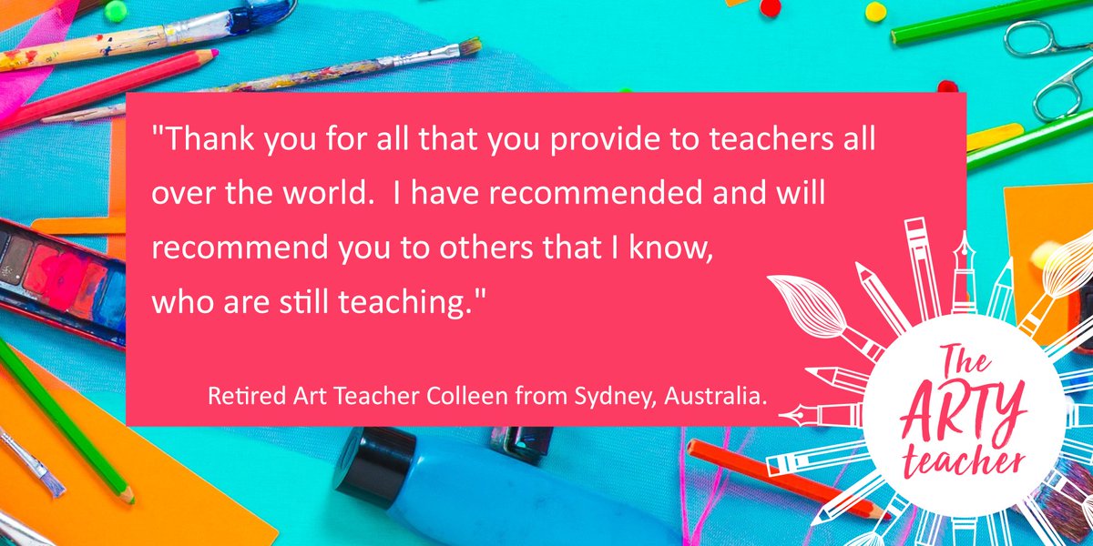 Thanks Colleen for your feedback. Many art teachers from Australia subscribe to my site. You can learn about subscriptions here:
theartyteacher.com/subscriptions/

#TheArtyTeacher #arted #artsed #ArtEducation #arteducator #ArtTeacher #HighschoolArt #MiddleschoolArt #k12ArtChat #artlesson