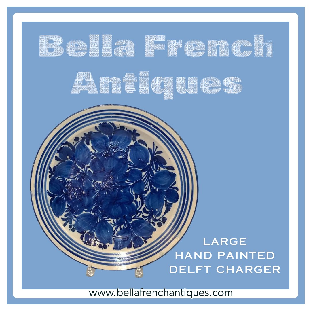 Large Hand Painted Delft Charger

chairish.com/product/516832… 
⁠
#bellafrenchantiques #delftcharger #marburgerfarm #marburger #antiquedelftplates #antiquedelft #delftplates #antiquestore #dallasantiques #homedecor #shopdallas #dallasluxury #antiquerow_dallas