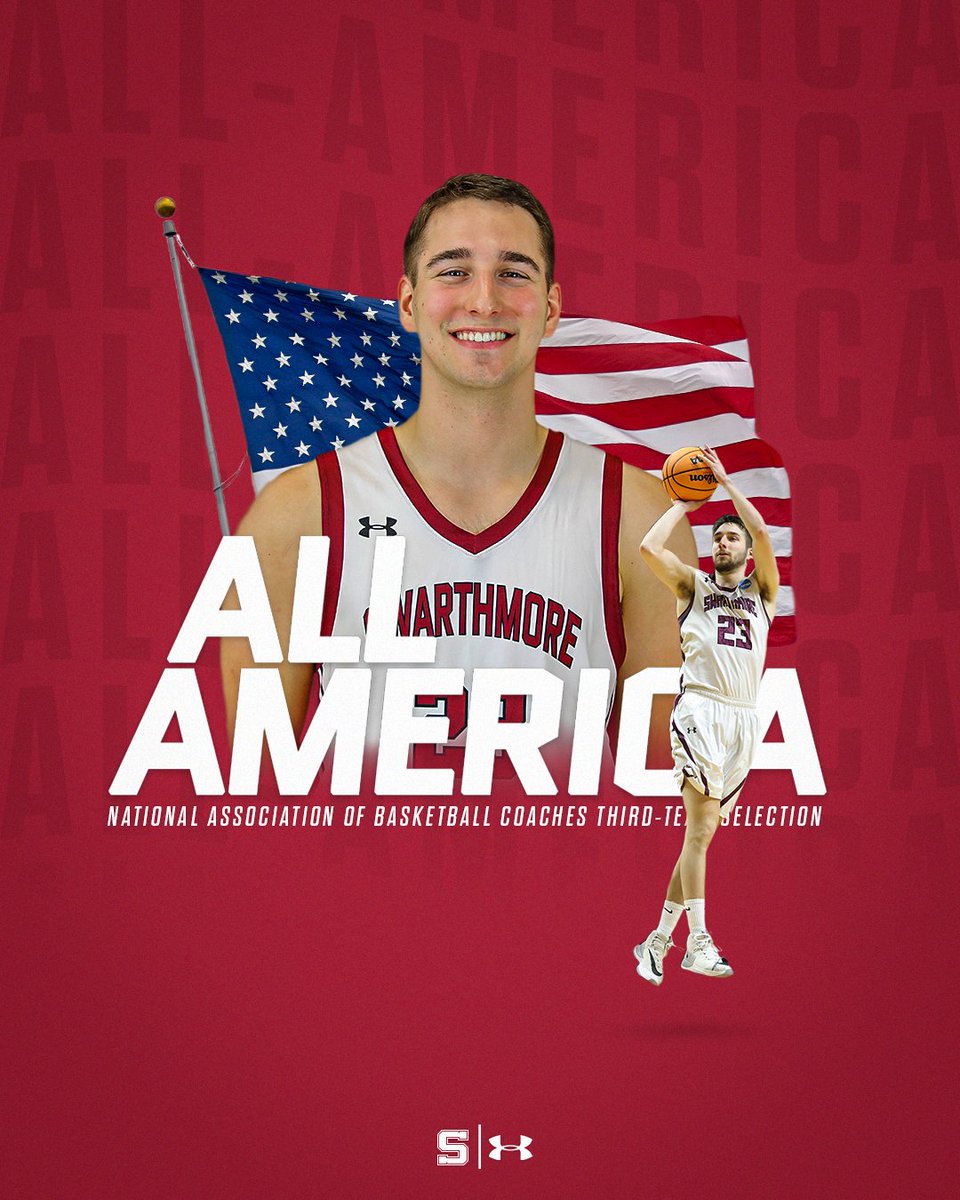 Back-to-Back All-American selections 🇺🇸

Congrats to Vinny DeAngelo on being chosen to the NABC All-America third-team!

📰 swarthmoreathletics.com/news/2024/3/13…