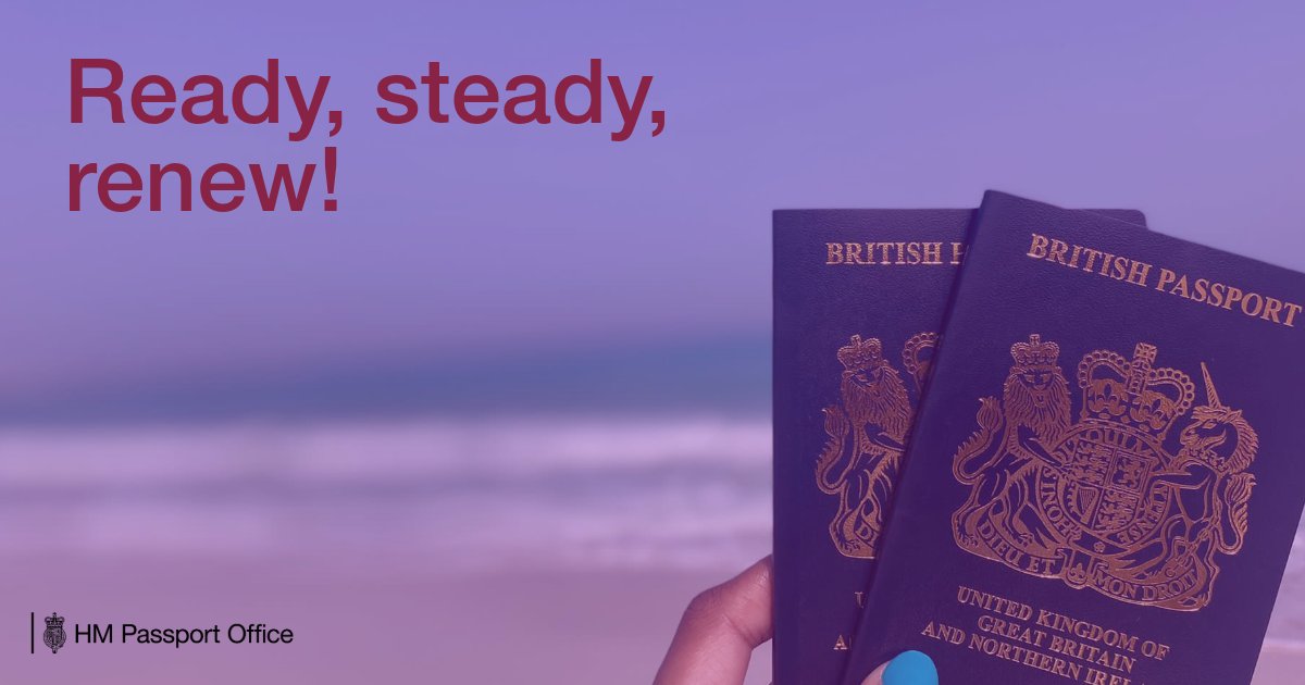 If you are planning to travel soon, renew your passport now to avoid any delays. Renew online today at gov.uk/renew-adult-pa… #ReadySteadyRenew