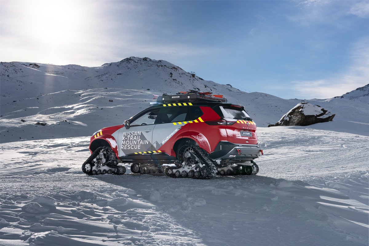 Say hello to our X-Trail Mountain Rescue! 🏔️❄️ ​ What nickname would you give to this powerful beast? 🤔​ #Nissan #NissanXTrail #XTrail #MountainRescue #Mountain #Snow #e4ORCE