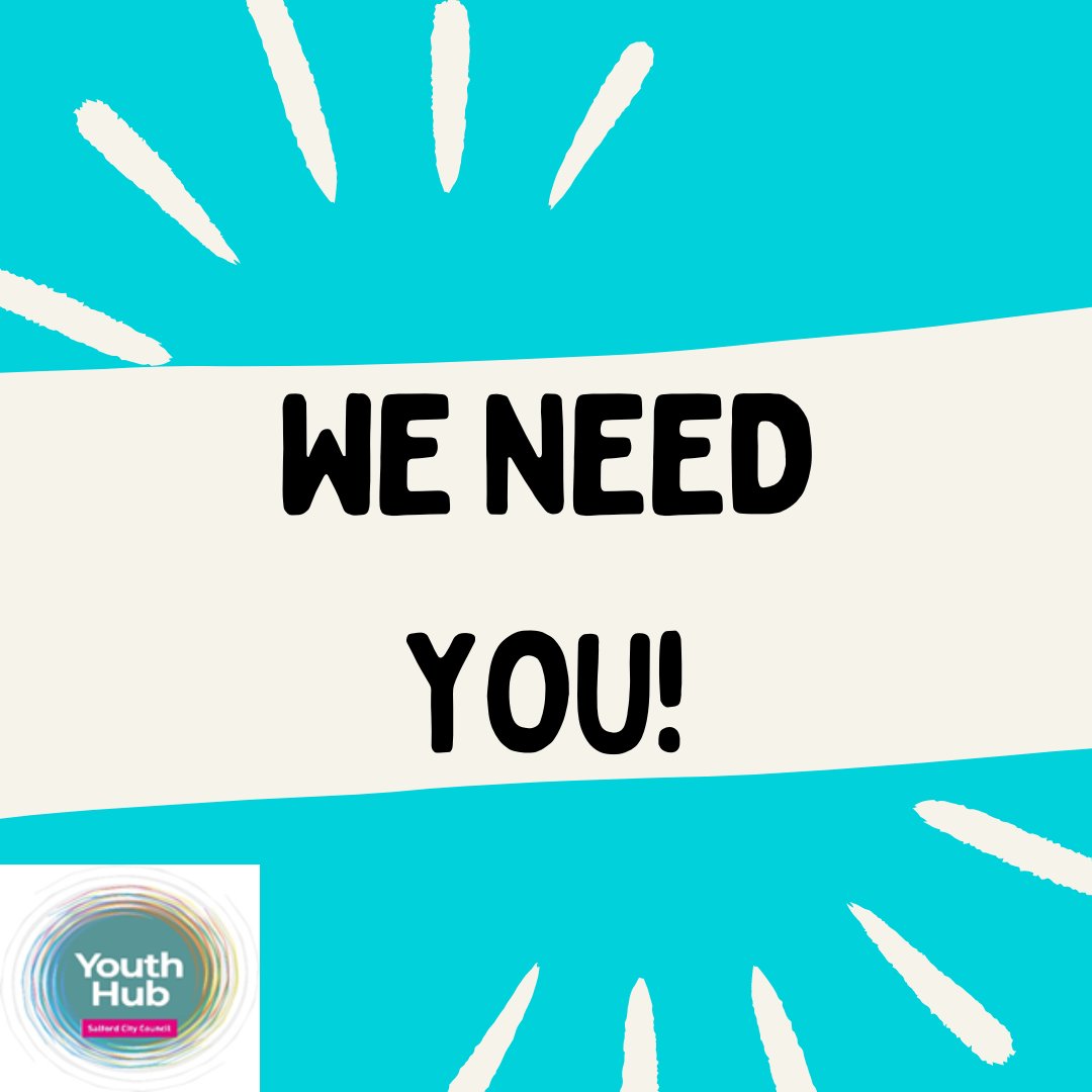 We have an exciting opportunity to come and join our team. We are looking for Sessional Youth Workers, part time, closing date 22nd March 5pm. Head over to Greater Jobs to find out more. Text on image 'We need you' #Jobs #YouthWorker #Salford #YouthWork