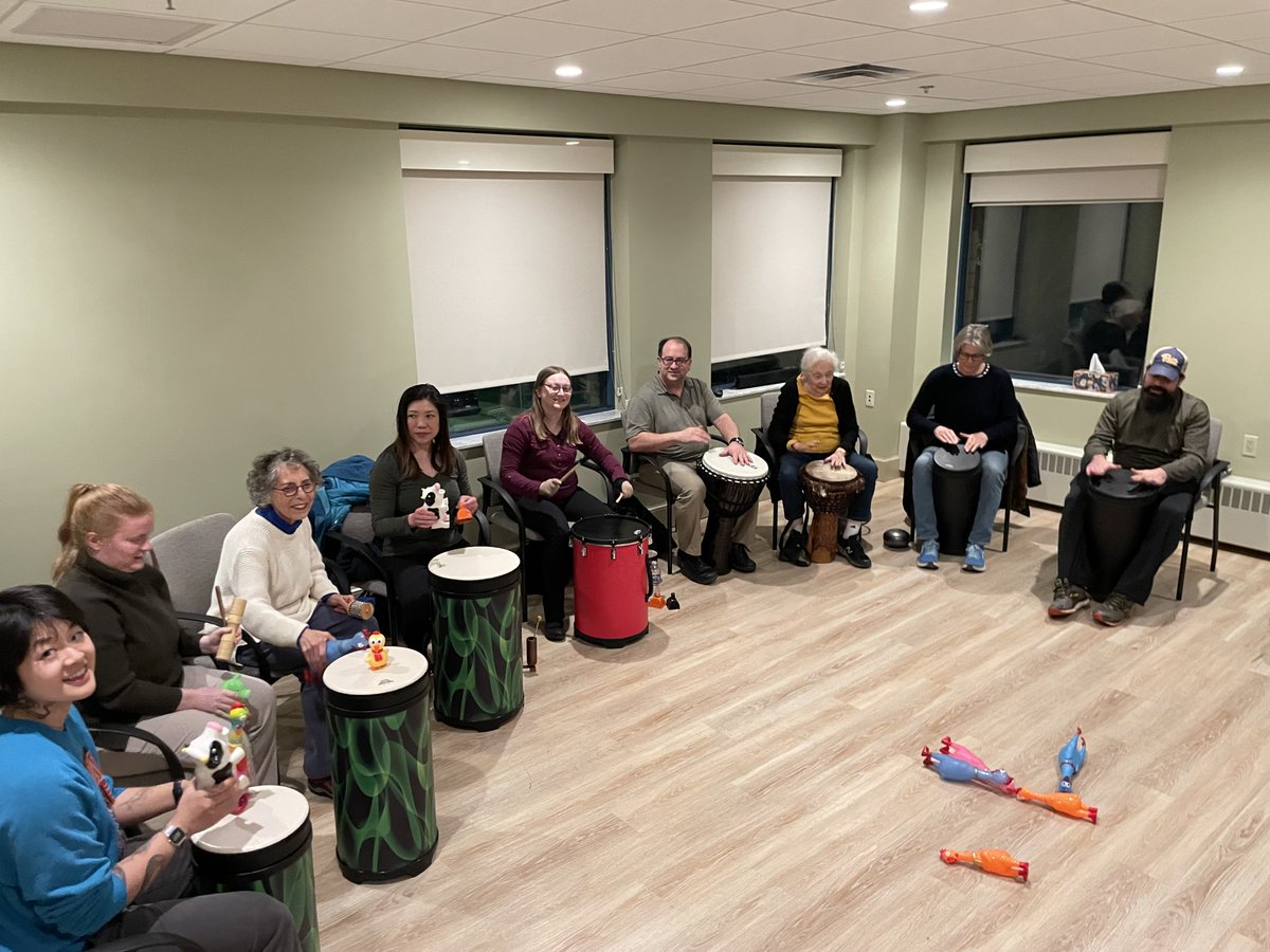 Thanks to @musicforlifepgh and our wonderful drummers for bringing rhythm and motion to our space every month! If you're interested in joining a drum circle, a no-pressure way to release pent-up energy and build relationships, visit: 1027healingpartnership.org/drum-circle/